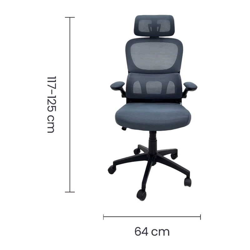 Tokoa Silla Ejecutiva de Malla con Cabecera/Reposabrazos