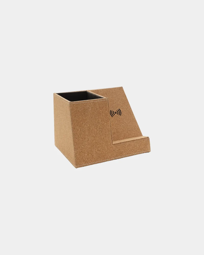 Cargador inalámbrico corcho porta para personalizar