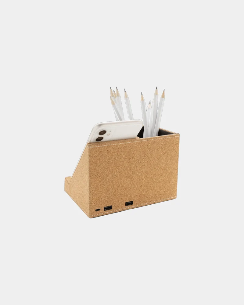 Cargador inalámbrico corcho porta para personalizar
