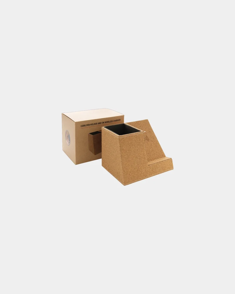 Cargador inalámbrico corcho porta para personalizar