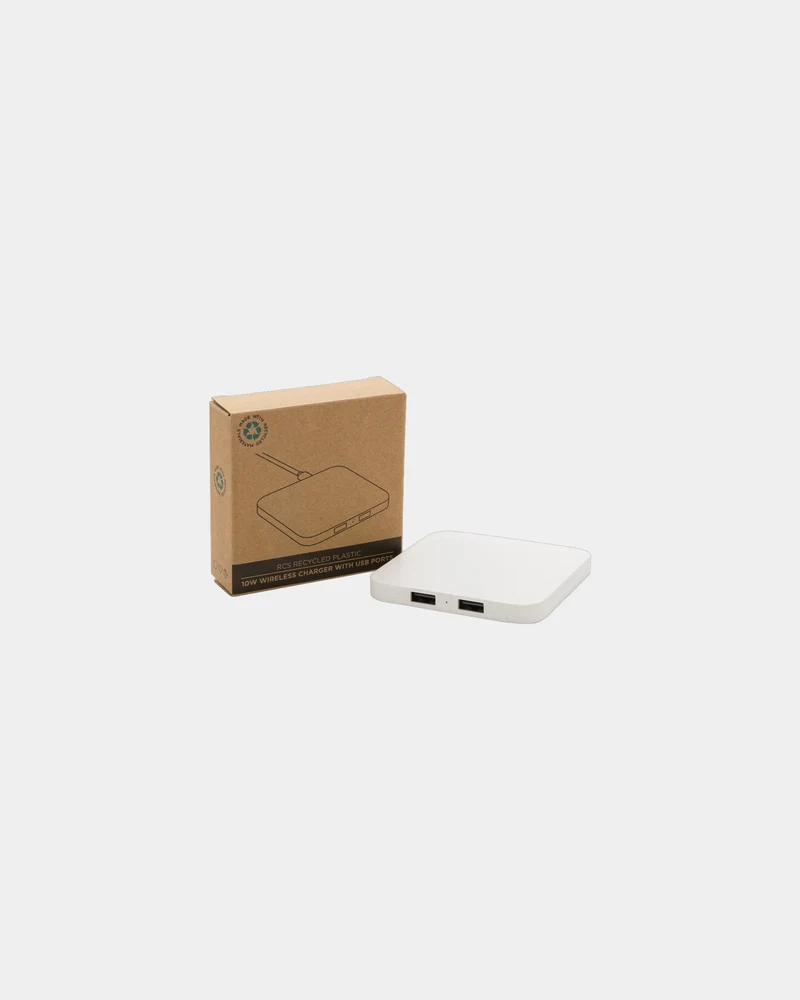 Cargador reciclado RCS 10W con puertos USB para personalizar