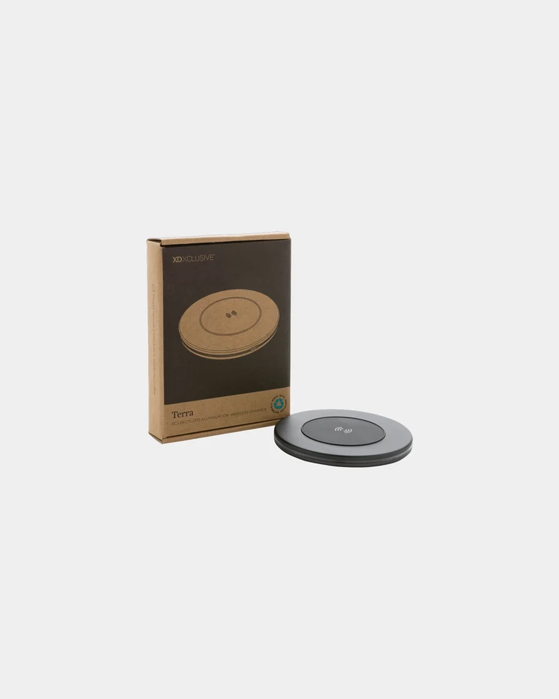Cargador inalámbrico aluminio reciclado para personalizar