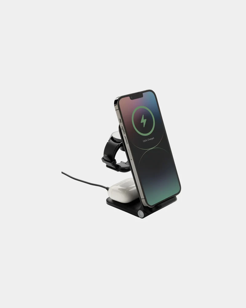 Cargador inalámbrico 3 en 1 reciclado para personalizar