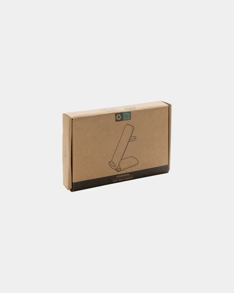 Cargador inalámbrico 3 en 1 reciclado para personalizar