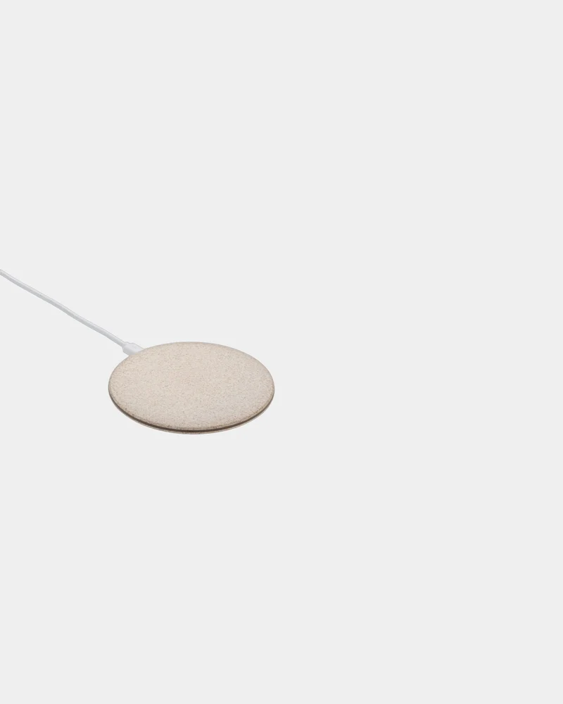 Cargador inalámbrico fibra de paja 5W para personalizar