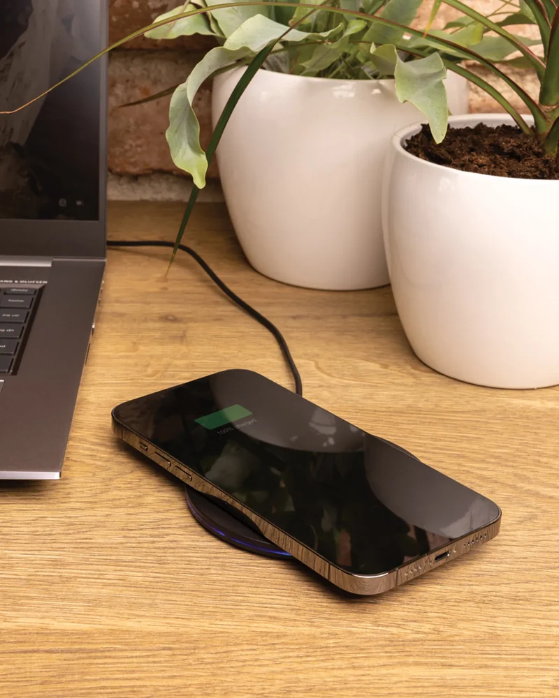 Cargador inalámbrico reciclado 15W para personalizar