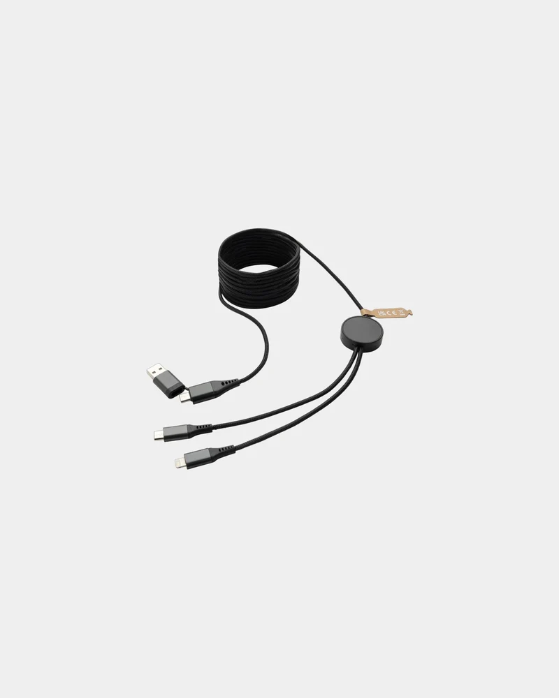 Cable 4 en 1 reciclado RCS 300 cm para personalizar