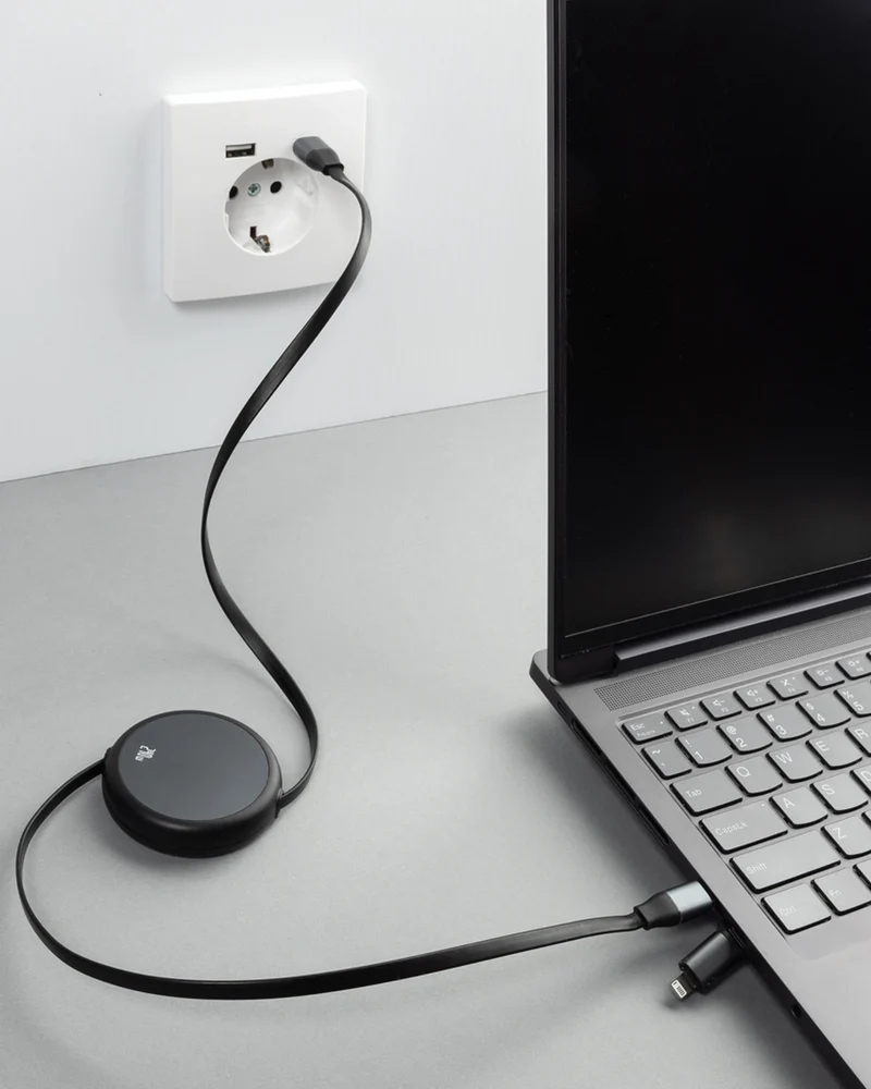 Cable retráctil reciclado 240W Terra para personalizar