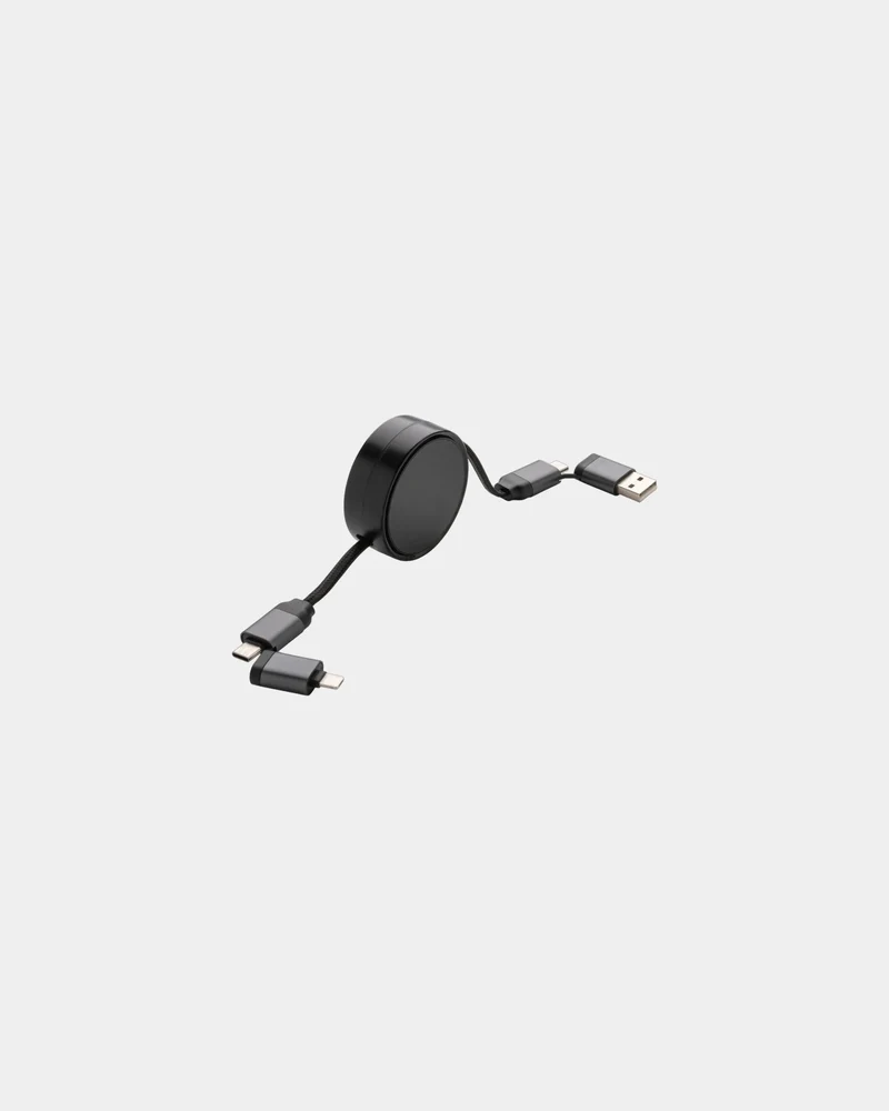 Cable reciclado 60W retráctil 6 en 1 para personalizar