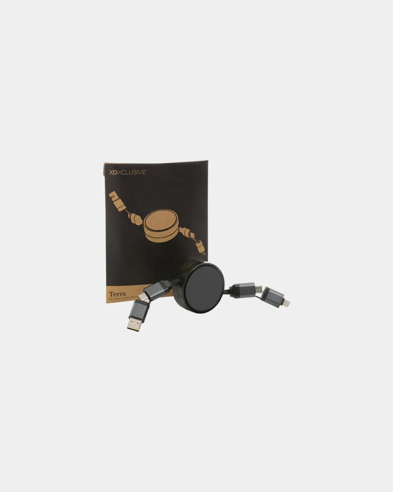 Cable reciclado 60W retráctil 6 en 1 para personalizar