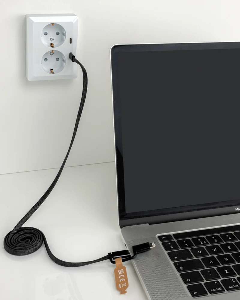 Cable magnético reciclado RCS 60W 2 en 1 para personalizar