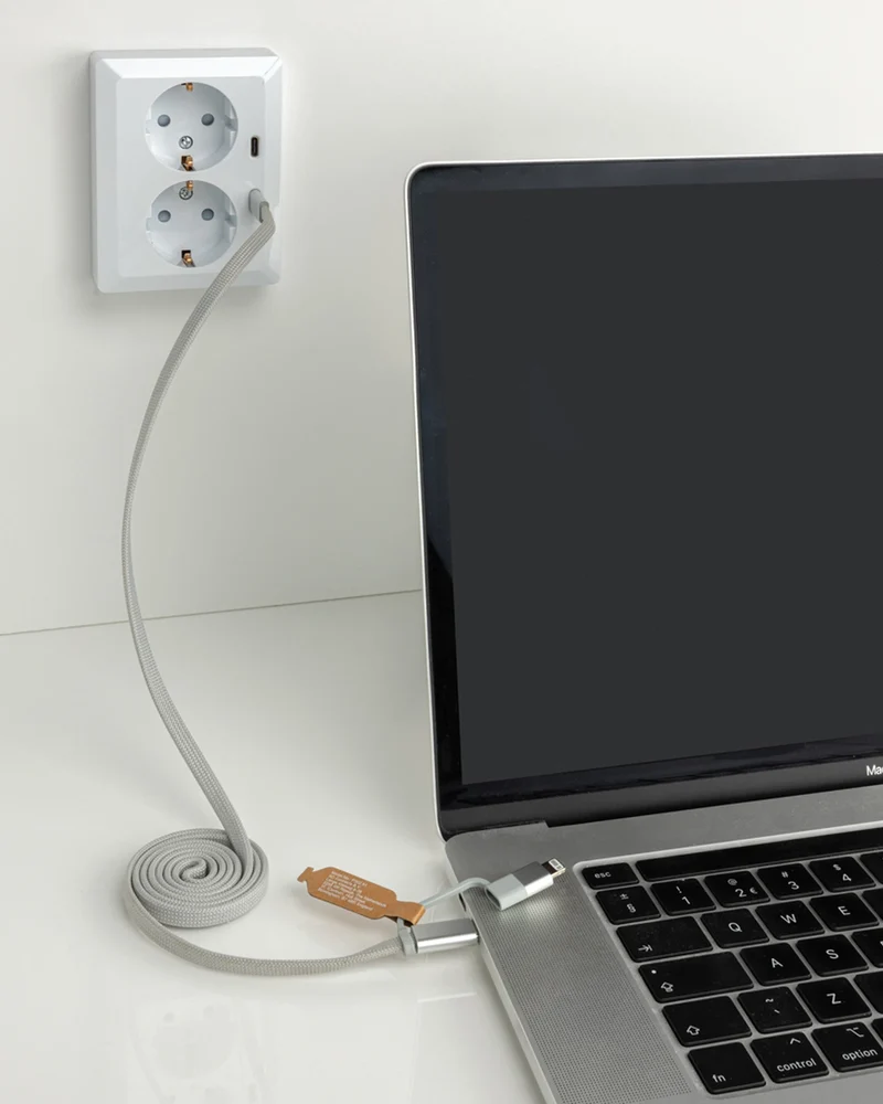 Cable magnético reciclado RCS 60W 2 en 1 para personalizar