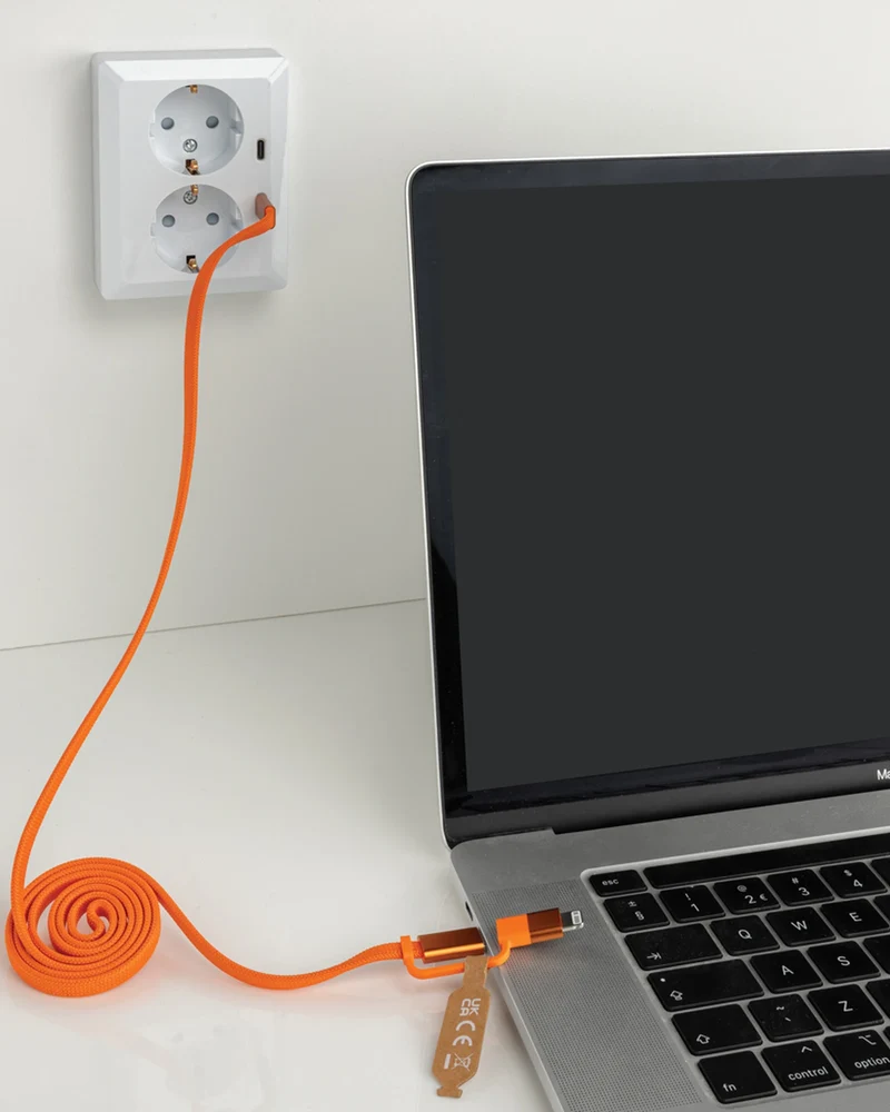 Cable magnético reciclado RCS 60W 2 en 1 para personalizar