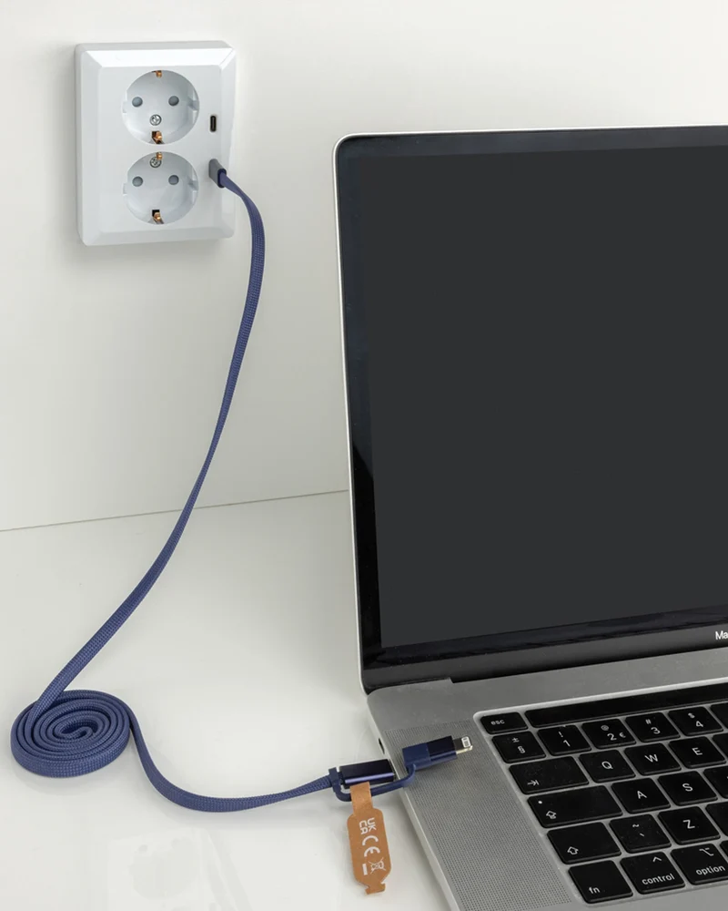 Cable magnético reciclado RCS 60W 2 en 1 para personalizar