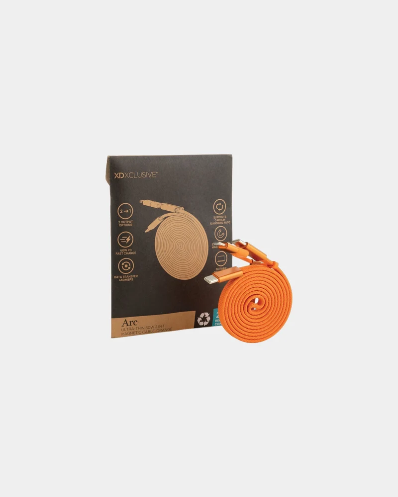 Cable magnético reciclado RCS 60W 2 en 1 para personalizar