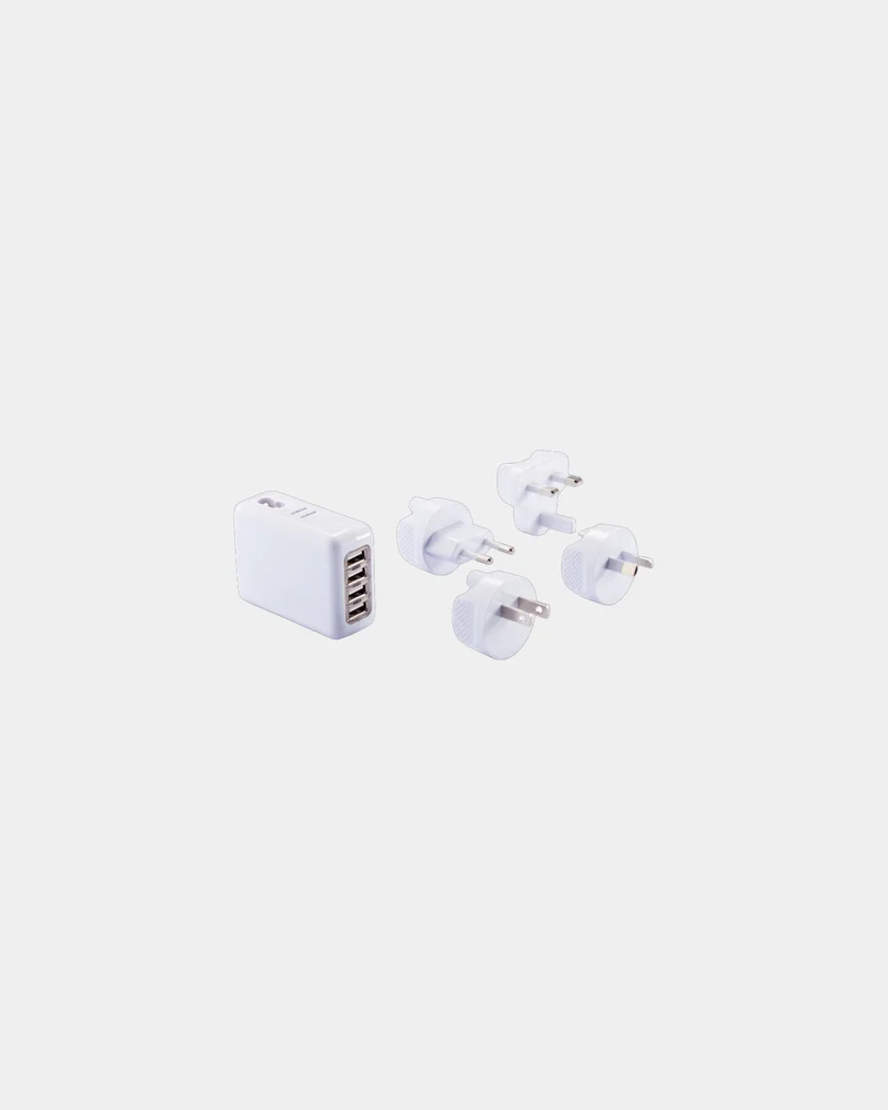 Adaptador de viaje ABS 4 puertos USB para personalizar