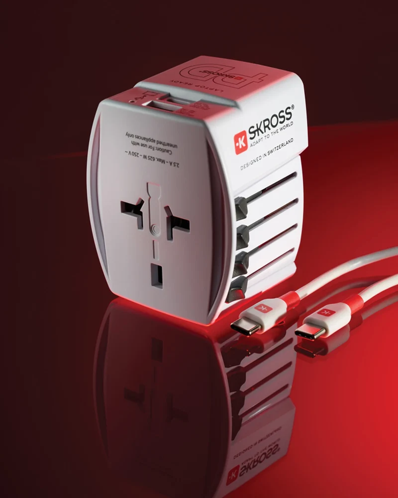 Adaptador de viaje 65W Skross MUV para personalizar