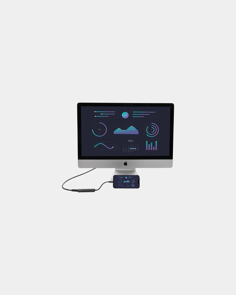 Hub aluminio reciclado HDMI RCS para personalizar