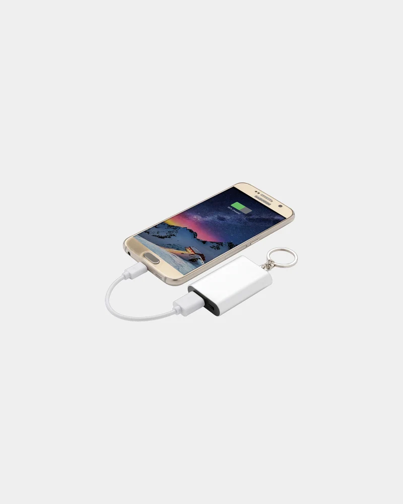 Llavero power bank aluminio 1000mAh para personalizar