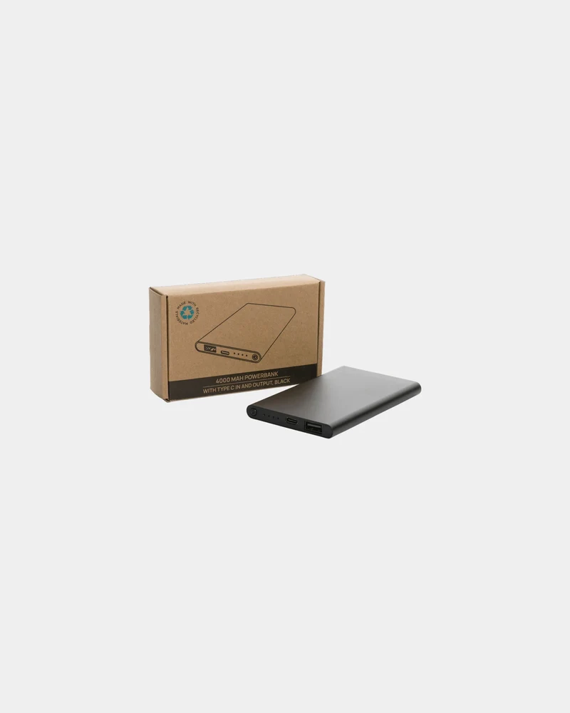Power bank reciclado RCS 4000 mAh para personalizar