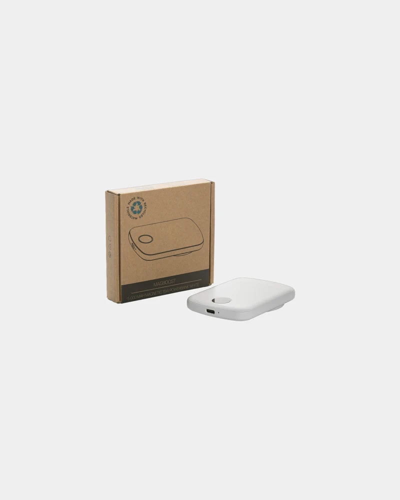 Power bank magnético reciclado RCS 5000mAh para personalizar