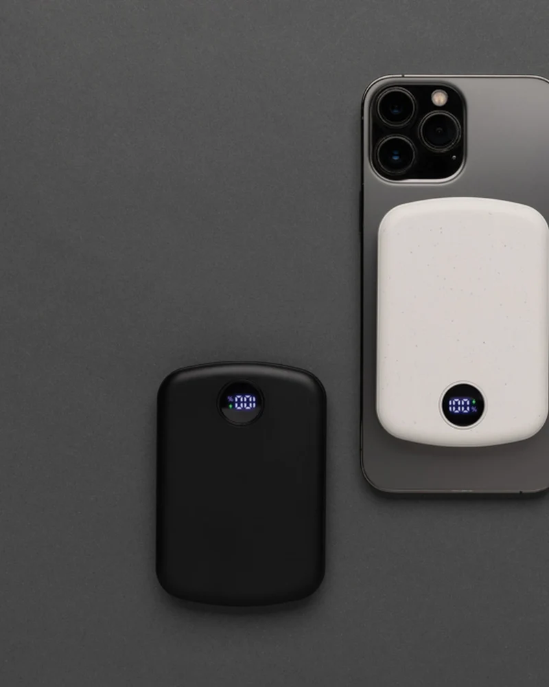 Power bank magnético reciclado RCS 5000mAh para personalizar