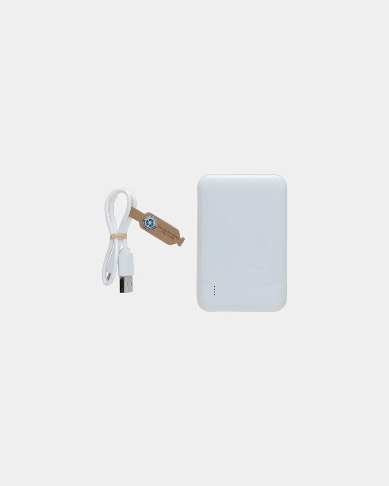 Power bank plástico reciclado RCS 5000 mAh para personalizar