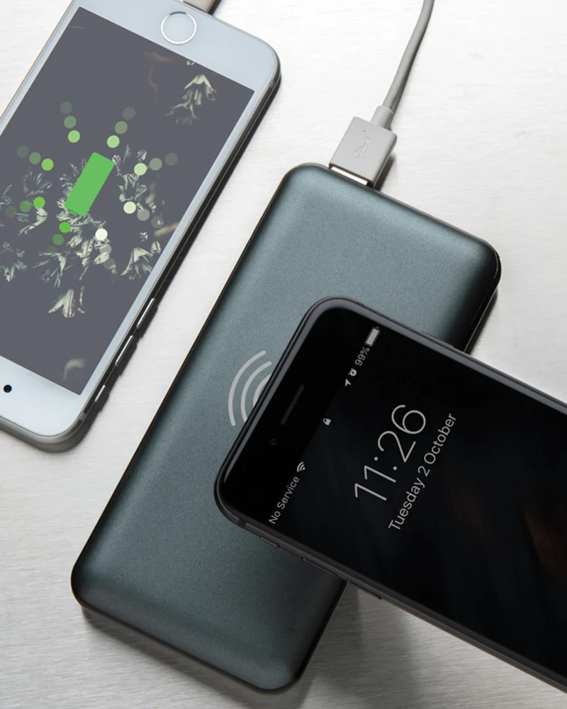 Power bank 10.000 mAh inducción 10W para personalizar