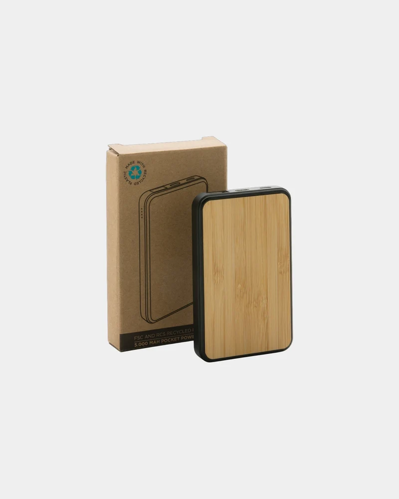 Power bank reciclado RCS 5000 mAh para personalizar