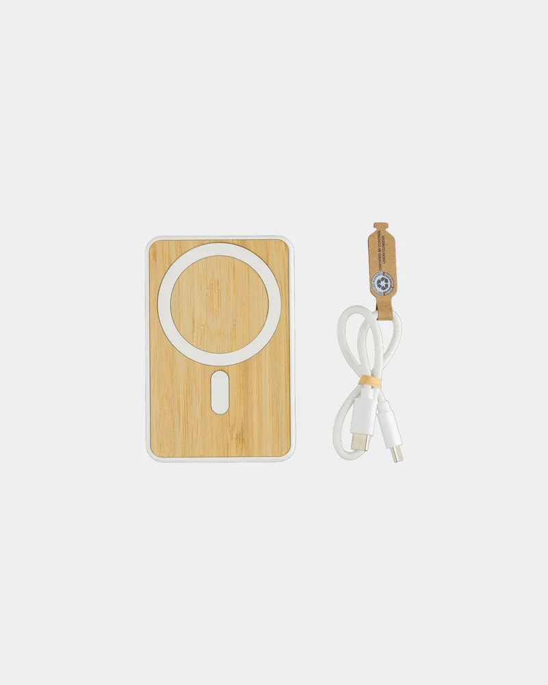 Power bank bambú RCS 5000 mAh para personalizar