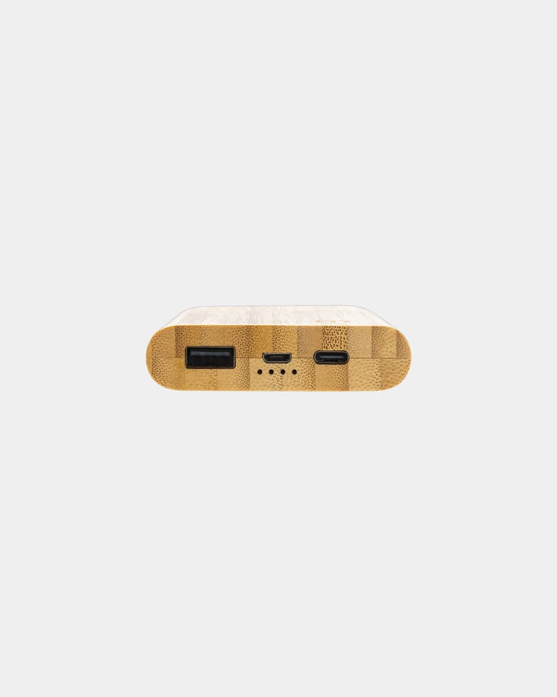 Power bank de bambú FSC 5000 mAh para personalizar