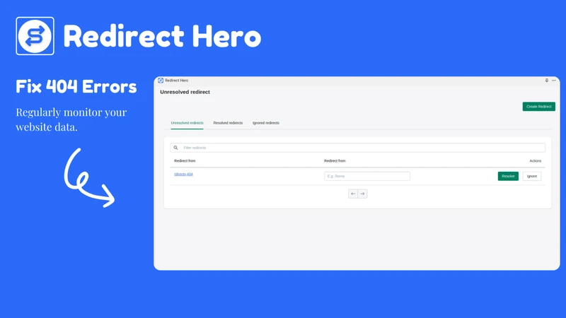 Redirect Hero ‑ Fix 404 links