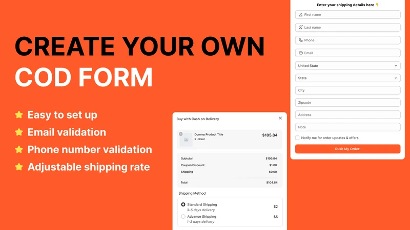 Madgic COD Form & Upsells