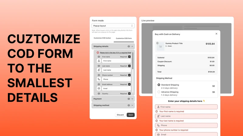 Madgic COD Form & Upsells