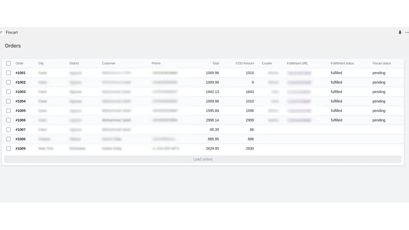 Fincart: Shipping Gateway