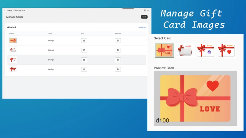 Hukify ‑ Gift Card Pro