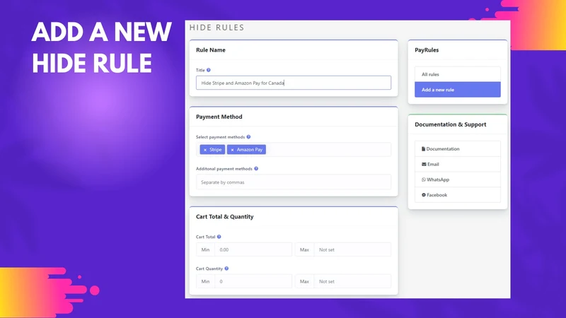 PayRules: Hide Payment Methods