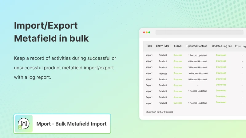 Mport ‑ Bulk Metafield Import