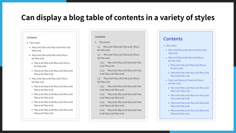 UR: Smart Table of Contents