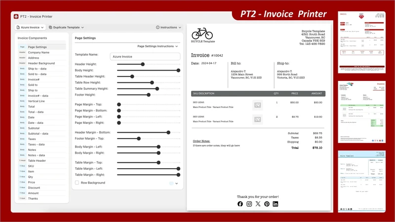 PT2 ‑ Invoice Printer