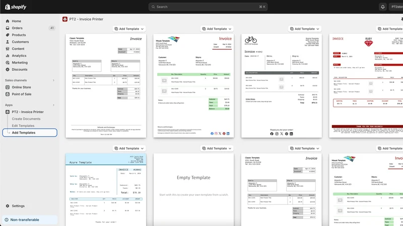 PT2 ‑ Invoice Printer