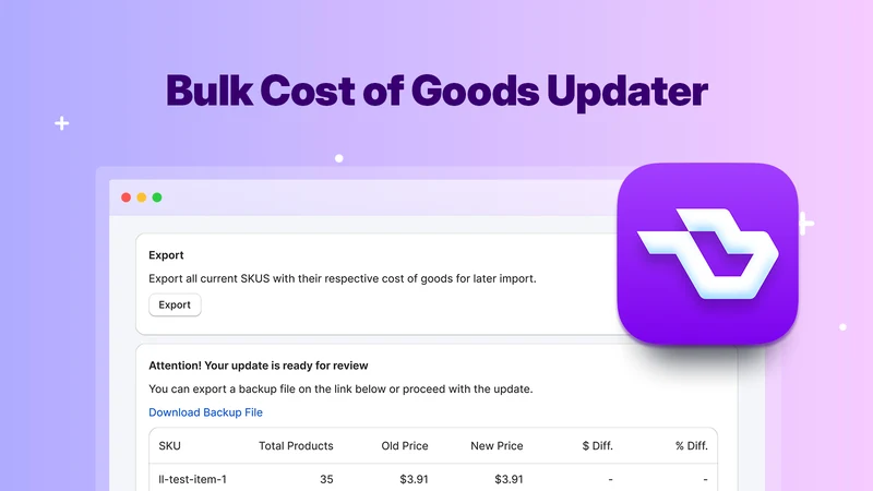 Bulk Sku COGs Updater