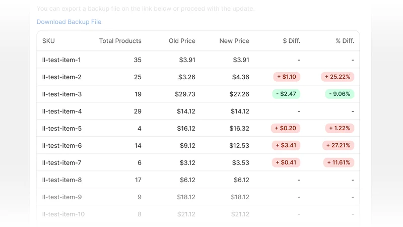 Bulk Sku COGs Updater