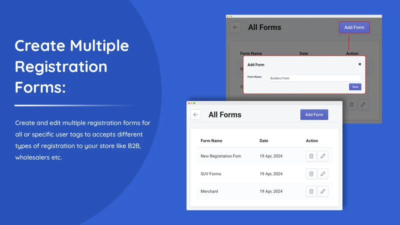 B2B Registration Forms Builder