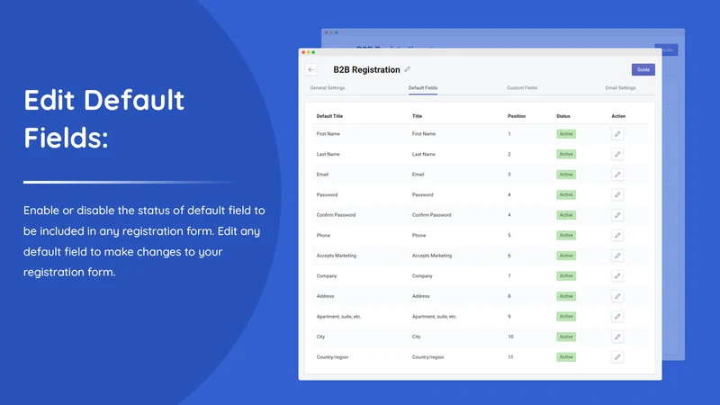 B2B Registration Forms Builder