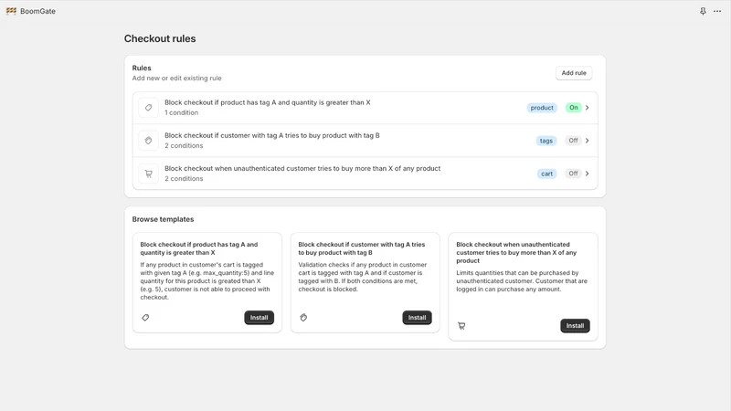 BoomGate: Checkout Validation
