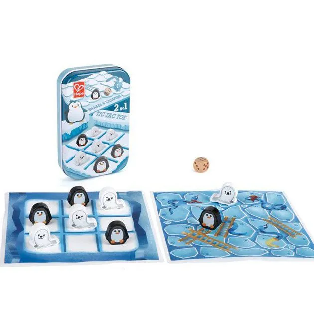 Juego 2 en 1: Tres en Raya-Serpientes y Escaleras
