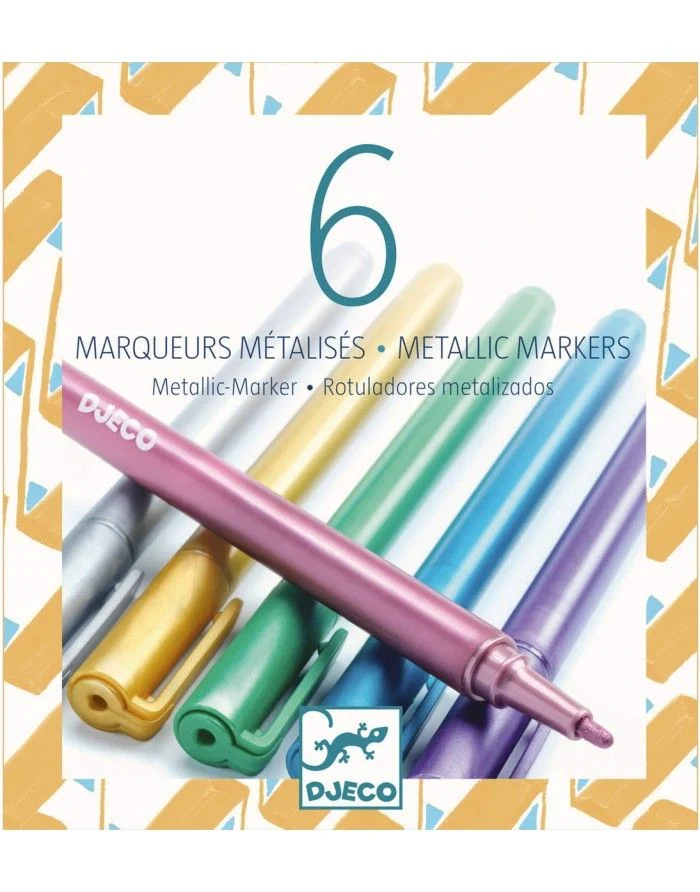 6 Rotuladores metálicos