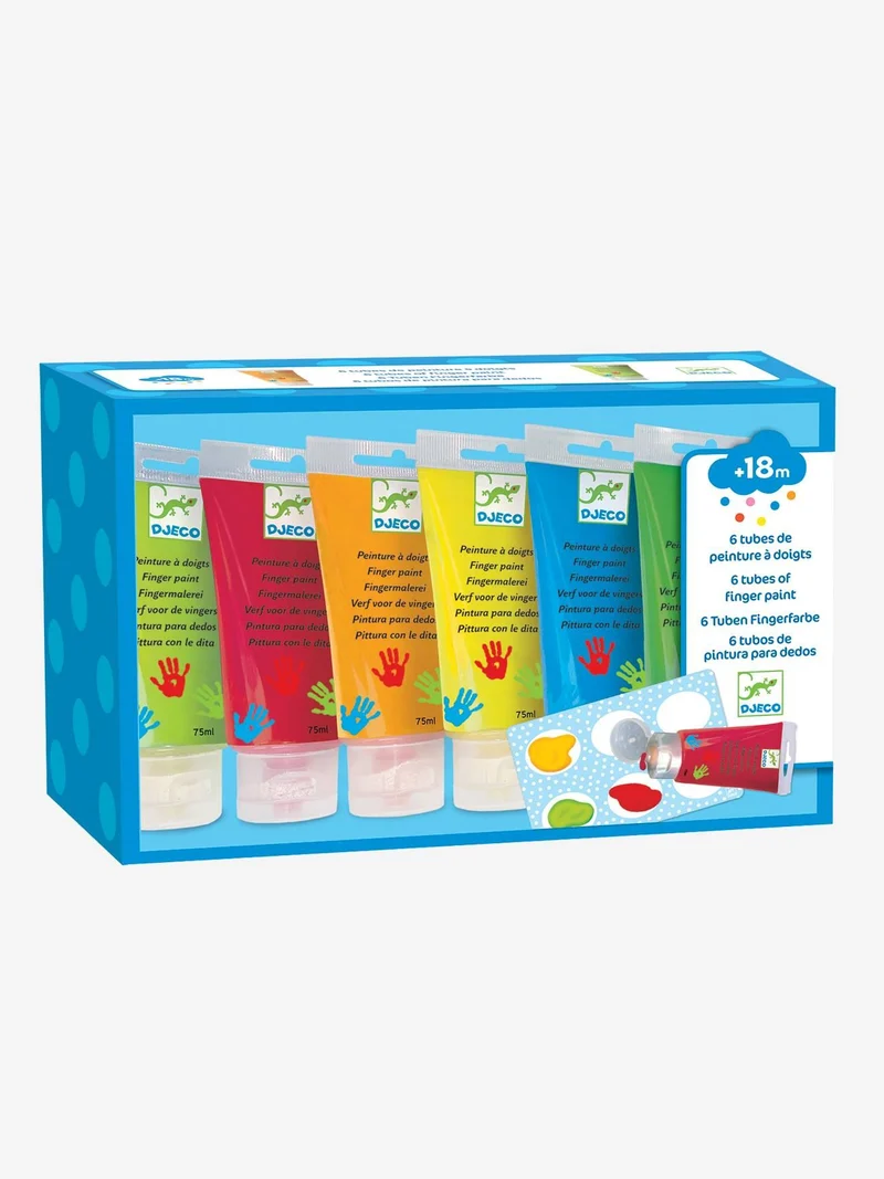 Tubos de pinturas de dedos multicolor - Djeco