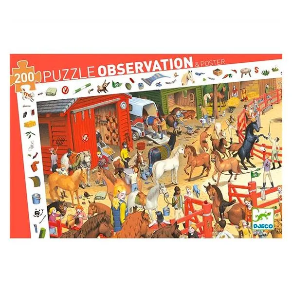 Puzzle Observación Equitación Djeco